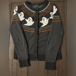 👻 Modcloth You've Been Ghosted Fair Isle Cardigan Sweater- Size Small 👻
